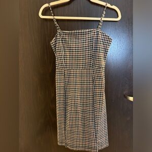 Altar'd State Black and Brown Checkered Mini Dress
